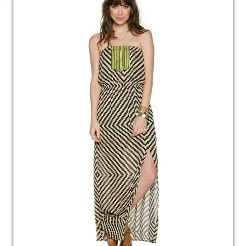 THML Women’s LAYLA Strapless Maxi Dress Size M - Picture 3 of 10
